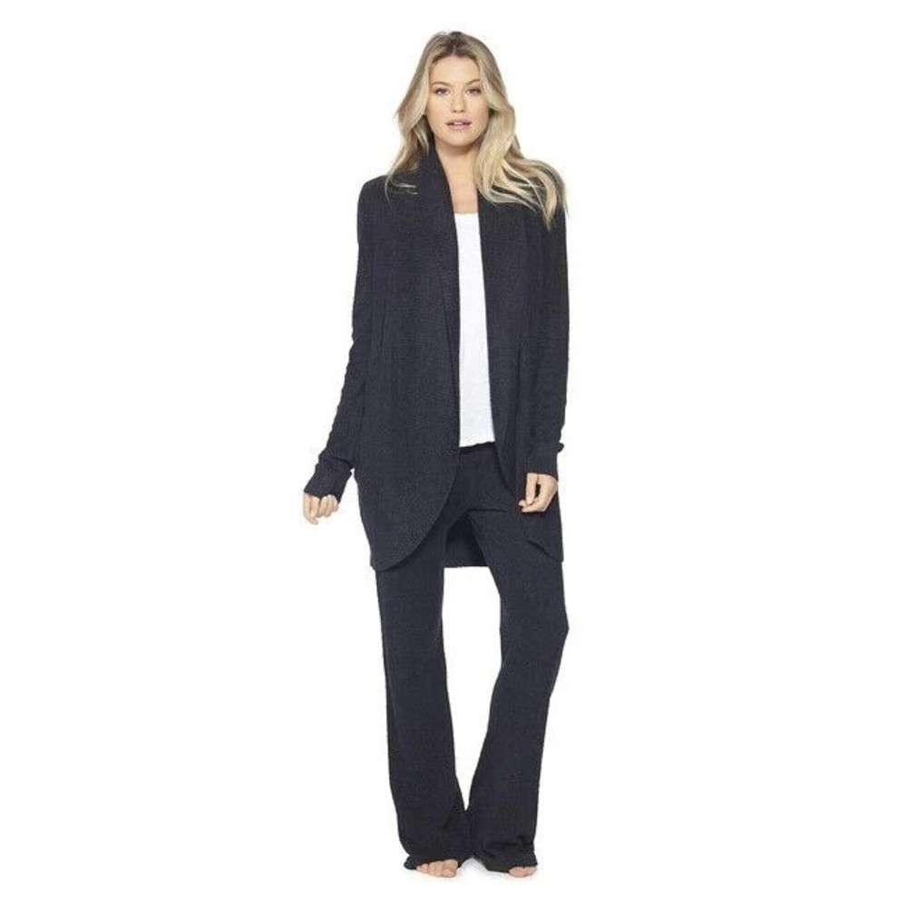 Barefoot Dreams Black CozyChic Lite Circle Cardigan Women Size M